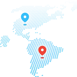 Global team presence map